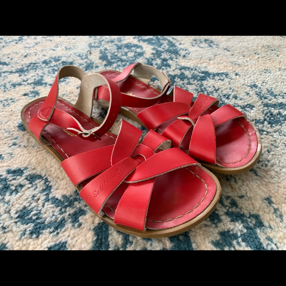 🍎Saltwater Sandals Women’s 10 Red Leather🍎
